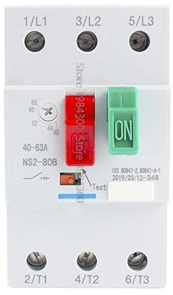 NS2-80B NS2 Engine Protector Device 40A 50A 60A 63A 80A 25A Circuit Breaker electronic starter Starter Three-Phase Overload Protection EKFBQBGW(NS2 56-80A AU11)
