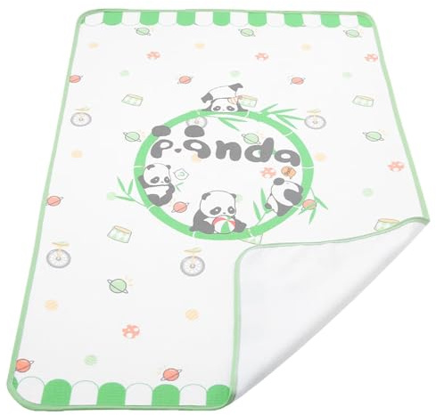 Landofgenie Übergroße Wasserdichte Wickelunterlage 80x120cm - Panda | Waschbar & Wiederverwendbar, für Babys & Erwachsene, Pflegeunterlage für Bett, Wickeltisch, Reise & Zuhause