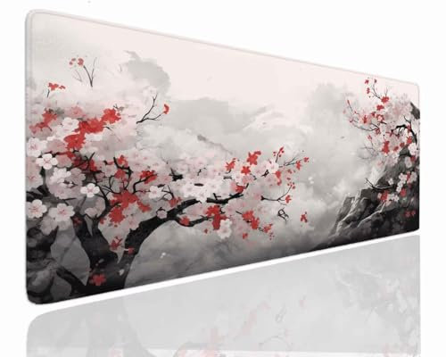 Tapis de Souris XXL 1600x800x4mm Grand Tapis de Bureau Tapis de Souris Gamer Tapis Bureau Gaming Antidérapant Résistant à L'eau Tapis Souris XXL Mouse Pad Mat Landscape Sous-Mainm Clavier Souris J-534