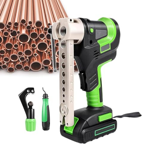 FBJAMZ Electric Flaring Tool Kit, 6 Mm-19 Mm Copper Pipe Expansion, With Cutter And Deburrer,for Refrigerator/car Repair