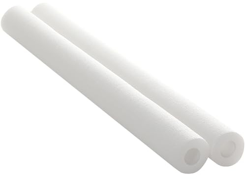 Hollowfly 2 Pack Jumbo Pool Noodles Floating Pool Noodles Foam Tube Large Hollow Floating Training Device Swimming Craft Projects Padding Bumper(50 x 4.5 Inch,White)