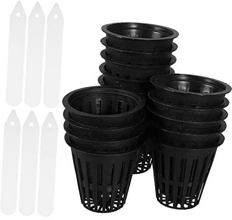HIAKDOFT 1set Vasetti Rete Per Cestini Di Plastica Resistente Con Etichette Per Piante Per Coltivazione Di Verdure e Piante
