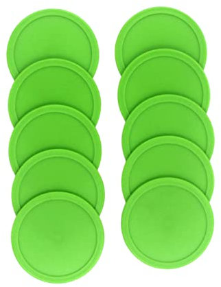 OSOLADY Air Hockey Pucks Ersatz 64mm 20 Stück Grün Kunststoff Airhockey Pucks Für Outdoor Tischspiel