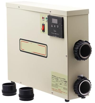 KAKAK Scaldabagno Elettrico da 5,5 kW-18 kW for Piscina e Vasca da Bagno con termostato, Pompa di Calore e Controllo Digitale con Elevata efficienza di Riscaldamento(9KW 380)