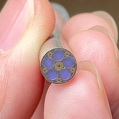 ZBORAVPIX Mosaikstifte für Messergriffe, 1PC Messing Harz Füllung Mosaiken Pin Nieten 6x60mm Multicolor for Messer Griff(Purple)
