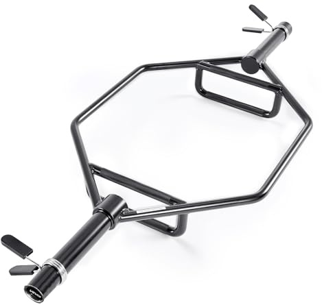VEVOR Barre Hexagonale pour Disque de 5 cm, Trap Bar Charge 360 kg, Poignée Moletée, Barre de Musculation Fitness pour Squats, Soulevés de Terre, Haussement d'Épaules, Haltérophilie, Salle de Sport
