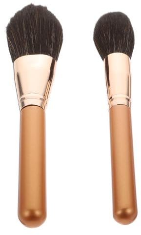 DECORNIJIA Abschlussgeschenk Doppelköpfiger Make Up Pinsel mit Künstlichen Fasern 2stücke Satz für Foundation Verblendung und Natürlichen Professionellen Look für Tägliches Make Up