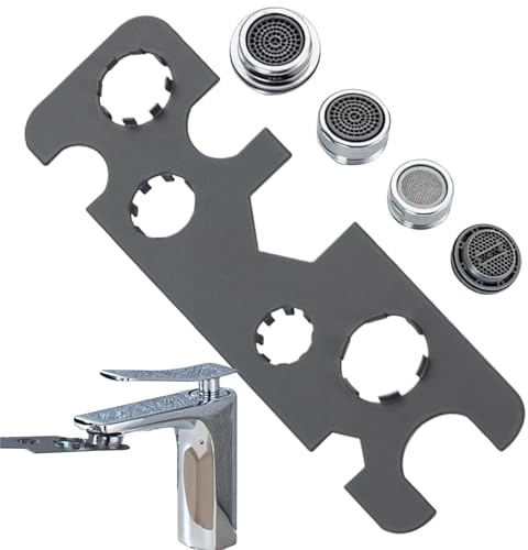 Liakyunf Sink Aerator Removal Tool 9-in-1 | Stainless Steel Faucet Aerator Disassembly Tool | for Sprayer Shower Washbasin Bathroom Kitchen Home Apartment Janitors Facility Managers