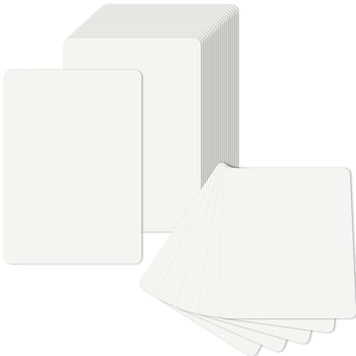 Zbssny 100 Stück A6 Postkarten, Kraftpapier Karten Blanko Weiß Kraftpapier Karten Set Druckbar Postkarten Blanko zum Selbstgestalten Beschriften Oder Bedrucken