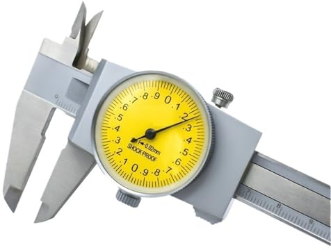 Calibri a corsoio con quadrante in acciaio inossidabile di grado industriale da 0-300 mm, 0,02 mm o 0,01 mm, con scala laser ad alta precisione e antiurto for orologi(30040021 0-200MM)