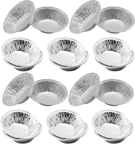 CONGARTENO 500pièces Moules à Tartelettes Ronds Aluminium Mini-moules Jetables pour Tartelettes aux Œufs Quiches et Pâtisseries Résistants au Four Pratiques pour Pâtissiers Amateurs