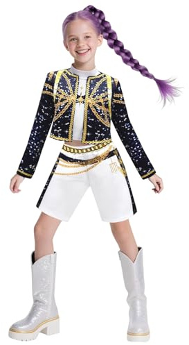 Générique Cosplay Deguisement pour Filles Dress Up Stage Tenue Costume Uniforme Fête Ensemble Complet d'anime Cosplay accessoire Costume pour enfants Performance Déguisement Noël Fête (Blue, 160)