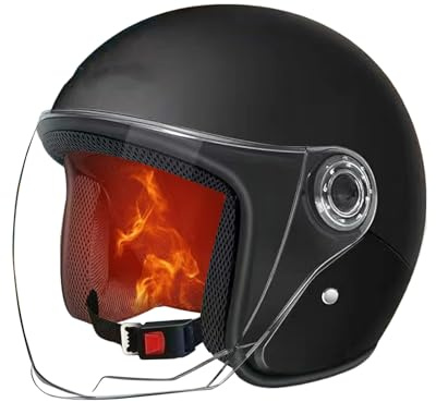 Warm Safe Device - Cappello di sicurezza per moto, cappello da motociclista, equipaggiamento di protezione resiliente, accessorio di guida speciale | articolo di sicurezza per adulti, uomini