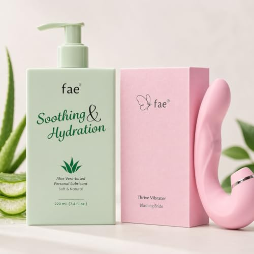 Fae Intimset für Frauen – Vibrator 3IN1 G-Punkt & Klitoris-Stimulator + Wasserbasiertes Gleitgel 220ml mit Aloe Vera – Wiederaufladbares Silikon Sexspielzeug, pH-hautneutral, Parabenfrei