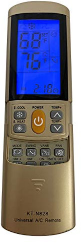 AC Remote Control For Carrier, Trane, Toshiba, Sanyo, Mitsubishi, Fujitsu, Hitachi, Haier, LG, York, Midea, Panasonic, Sharp, Samsung, Kelon, Hyundai, Gree, Funai, Daikin, Rowa, Goldstar, Daewoo. SILVER colour!