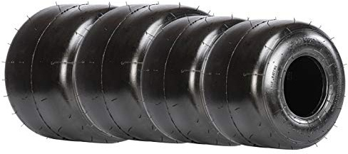 SunF K001 10x4.5.00-5 & 11x7.10-5 Go Kart Reifen rennreifen Rasenmäher Golfwagen Rasenreifen Glatter Reifen 4PR TL, Satz von 4 Stück
