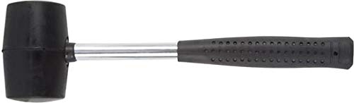 Toolland Maillet en caoutchouc, 200g, manche en métal, idéal pour le camping & la pose de sols