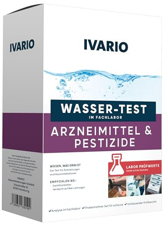 IVARIO Labor-Wassertest Arzneimittel & Pestizide für Trinkwasser