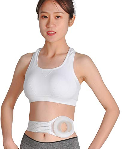 Dbtxwd Einweg-Stomabeutel mit Klebstoff, Stomagürtel Mit 10-teiligem Stomabeutel, passend für die rechte Seite, die Linke Seite oder eine andere Seite,2.5~5cm