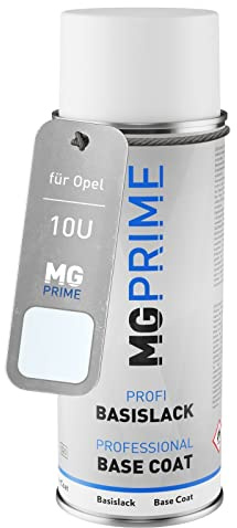 MG PRIME Autolack Spraydose für Opel 10U / 10L 474 Casablanca White | Casablanca Weiss, Basislack, Sprühdose 400ml