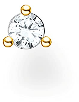 Thomas Sabo Einzel Ohrstecker Weißer Stein 925 Sterling Silber H2197