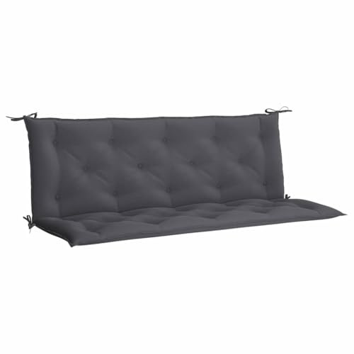 vidaXL Gartenbankauflage 2 STK., Bankauflage Bankkissen Outdoor, Polsterauflage für Gartenbank, Sitzkissen Rückenkissen, Anthrazit 150cm Oxford-Gewebe