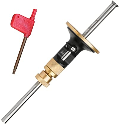 Markierungsmesser, Holzbearbeitungs-Markierungslehre, Rad-Markierungslehren-Werkzeugsatz, Schwalbenschwanz-Markierungslehre, Markierungswerkzeug mit 0,2 mm Feineinstellung für Holz