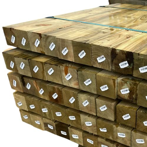 BaustoffhandelShop KDI Zaunpfähle Zaunpfosten Vierkantpfosten Kantholz Holzpfosten Palisade Pfosten in verschiedenen Dimensionen und Längen (7x7x180cm KDI/STUMPF), 60 x 500mm
