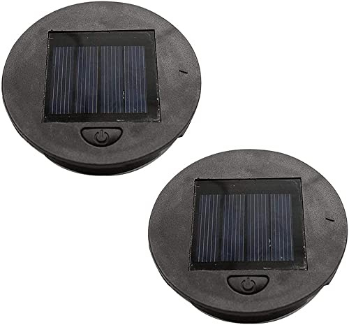 2 Stück Solarleuchten Ersatz Top mit LED Leuchtmitteln Solarpanel, Solarleuchte Ersatzteile Laterne Deckel für LED Solarleuchten Garten Decor, Outdoor Hängelaternen DIY Lichter Birne Ersatz (2PC-8cm)