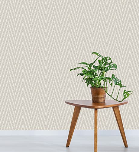 Myphotostation - Papel pintado geométrico moderno para despegar y pegar, extraíble, autoadhesivo, en zigzag, 20 pulgadas de ancho x 124 pulgadas de alto