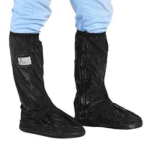 Motorrad-Regenüberschuhe, Motorrad, Roller, Fahrrad, Radfahren, Wasserdicht, Rutschfest, Schuhüberzug für Regnerischen, Verschneiten Tag(Schwarzer XL-Code)