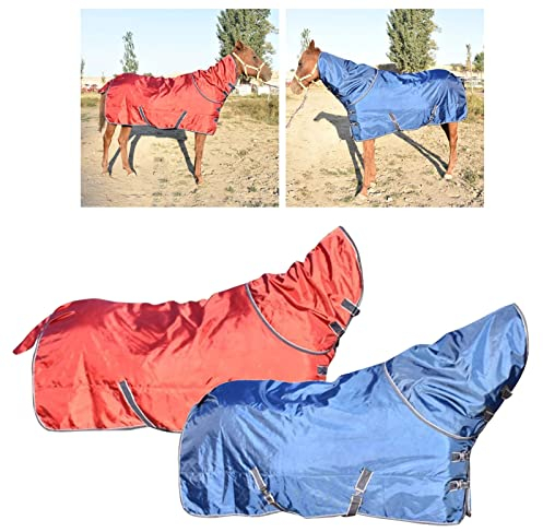 BNALU Abschwitzdecke fürs Pferd ist atmungsaktiv Transportdecke Weidedecke Winterdecke Winterbaumwolle Weich und warm Reitausrüstung Outdoordecke (Size:155cm,Color:Rot)