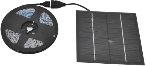 5W Solar Plant Grow Light Strip Silicon Plastic Solar Panel Plant Light with Fast Heat Dissipation for Outdoor Indoor Garden (3M)