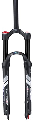 HIMALO Mountain Bike Federgabel 26/27.5/29 Zoll MTB Doppelt Luftdruck Gabels 110mm Federweg 1-1/8 Scheibenbremse QR 9mm Erwachsene Gabeln (Color : Black, Size : 29inch)