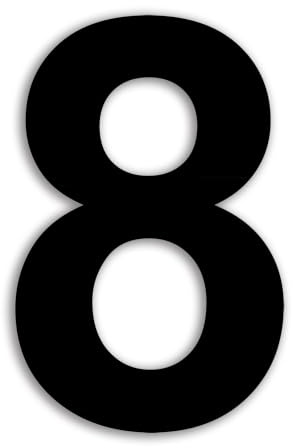 nanlyiau Numeri civici Nero matt numero civico acciaio inox adesivo 4in8 | Altezza 10,2cm Per porta Cassetta postale Esterno Resistente alla corrosione Acciaio inox 304