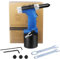 Set di pistole per rivetti ciechi ad aria compressa con 4 bocchini, dimensioni rivetti: 2,4 – 4,8 mm, pinza per rivetti in alluminio, ferro e acciaio inox