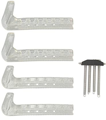 HERCHR Verstellbarer Schlittschuhschutz, 2 Paar Tragbare Schlittschuhkufenabdeckungen, Hockey-Schutz Mit 4 Federn Für Eiskunstlauf-Schlittschuhe(Klar)