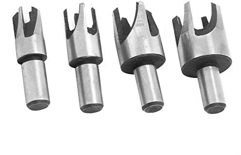 Zapfenschneider-Bohrer, 4 Stück, 45# Kohlenstoffstahl, Zapfenbohrer, Holzdübel, Korkbohrer, Dübelschneider, Hartmetall-Lochschneider Für Dickes Metall, Edelstahl, Eisen Und Holz