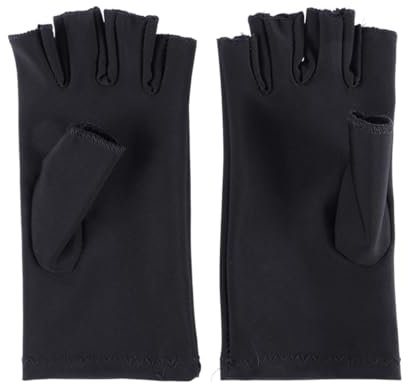 Didiseaon 5par Guantes UV Anticorrosión para Manicura Protección Solar De Dedo Lamp UV y Actividades Negro