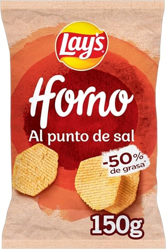 Lay'S Al Horno Patata Horneada con Sal, 150g (Paquete de 5)
