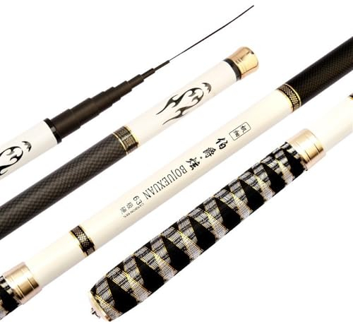 Stipprute Teleskopfischereistange 3,6 m bis 7,2 m Kohlefaser Ultra-leichte Super-Hard-Guss-Stange Handmast for Karpfenfischen Angel Rute (Größe :) 7.2 m