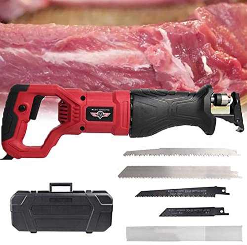 Kraftfull Fram- Och Återgående Såg 4800w Elektrisk Sladdad Sabelsåg Med Variabel Hastighet, Kommersiell Hembenköttsåg Slaktare För Skärning Av Fryst Kött, Ben