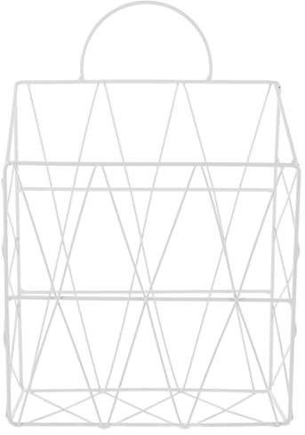DIYEAH Wandhängender Zeitschriftenhalter Aus Dekorativer Organizer Für Zeitungen Und Dokumente Platzsparendes Design Für Büro Schule Und Zuhause Weißer Wandregal Für Aufgeräumte