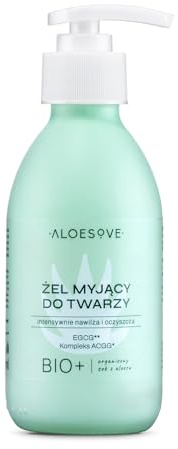 ALOESOVE Gesichtsreinigung Gel 190ml - Vegan Reinigungsgel Gesicht für alle Hauttypen, Feuchtigkeitsspendend und Anti-Aging - Gesichtsreiniger mit Aloe Vera und Antioxidantien