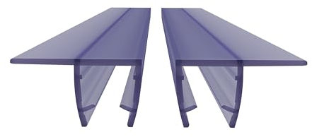 2pz Guarnizione Box Doccia Gocciolatoio Verticale PVC F-Shape per vetro 4mm 5mm 6mm Lunghezza 200cm Baffo 12mm Design Italiano Facile da Installare Packaging Ultraresistente Riducibile