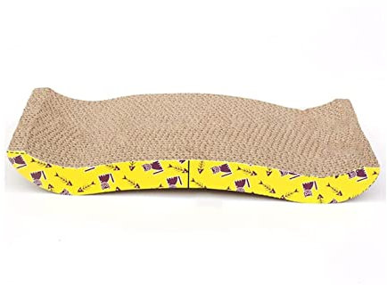 JYARZ Widerstandsfähig Katzenmöbel Cat Scratcher Strapazierfähiges Katzen-Kratzpad Mit Verschiedenen Kratzstrukturen, Gebogenes Und Flaches Design Aus Wellpappe Konstruktion Kratzmöbel