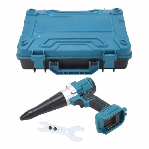 Gearwell Inalfless Rivet Gun, kit de herramientas de remolino eléctrico sin escobillas de 18 V para remaches ciegos de 3.0‑4.8 mm, herramienta de remachado de potencia