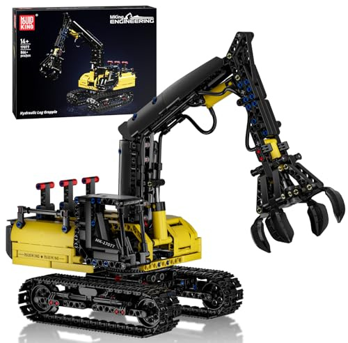 Mould King 17077 Tecnologia Idraulico Trasportatore Legno Blocchi Di Costruzione Giocattolo Versione Statica Furgone Camion Mietitrebbia Blocchi Morsetto per adulti e bambini(866 pezzi)