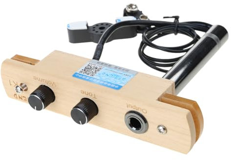 Pastilla de sonido de tambor de cajón con control de volumen de tono, sistemas de recogida de micrófono para tambor de caja, fácil de instalar, pastilla de agujero de sonido con control de volumen de