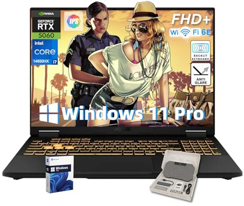 ASUS TUF F16 Gaming Laptop • Dedicated GeForce RTX 5060 GDDR7 • 16’’ FHD+ Anti-glare Display • Intel 16-Core i7 14650HX • Backlit KB • Facial recognition • Win 11 Pro • Accessories • 32GB DDR5+2TB SSD